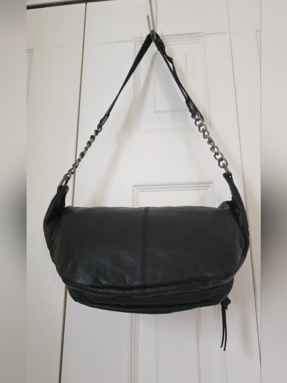 Free People Black Leather Crossbody Fanny Pack - Picture 7 of 12